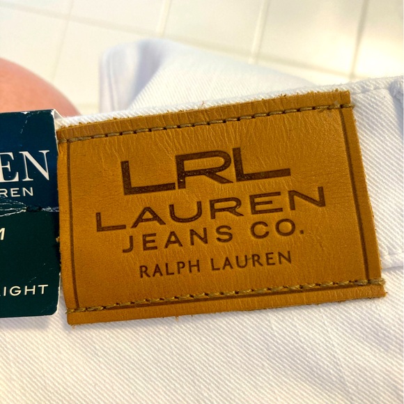 NWT Lauren Ralph Lauren Straight Denim Jeans Ankle White 14 - Picture 5 of 10